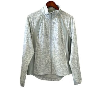 Athleta Run With It Printed Zip Front Jacket Size S